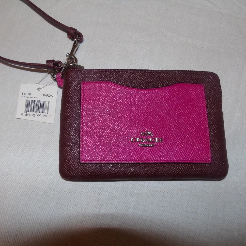 Coach Color Block Corner Zip Wristlet 54810
